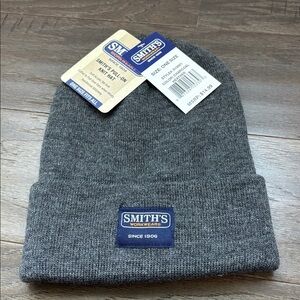 Smith’S Workwear Rib Knit Cuffed beanie hat, patch logo, reinforced stitching